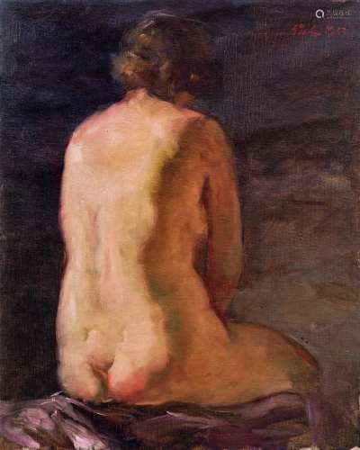 吴作人（1908～1997） 1933年作 女人体 布面油画