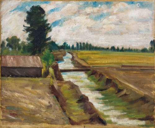 吕霞光（1906～1994） 1951年作 法国田野 布面油画