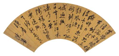 陈鎏（1508～1581） 行书七言诗 镜心 纸本