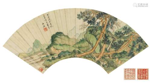 王鉴（1609～1677） 高松春涧 镜心 纸本