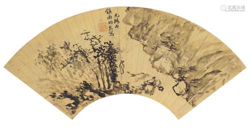 倪元璐（1593～1644） 高士图 镜心 纸本