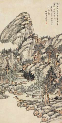 王学浩（1754～1832） 1830年作 仿大痴笔意 立轴 纸本