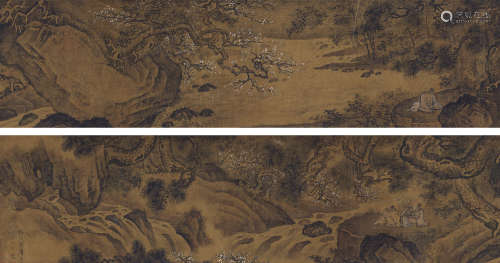 唐寅（1470～1523） 松溪图 手卷 绢本