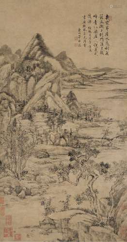 董邦达（1699～1769） 仿张贞居笔意 镜心 纸本