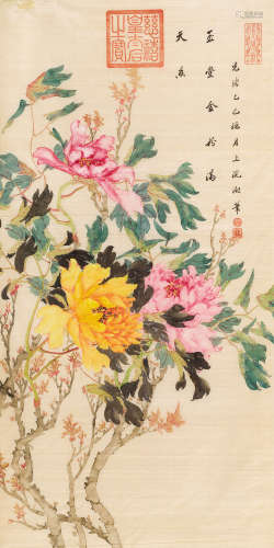 慈禧（1835～1908） 玉堂金粉满天香 镜心 绢本