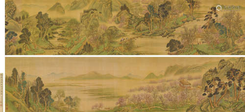 李世倬（1687～1770） 春居图 手卷 绢本