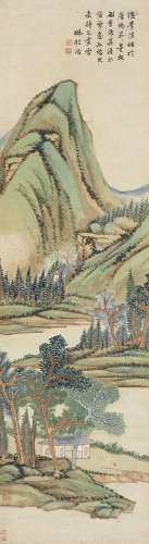 王学浩（1754～1832） 没骨山水 立轴 纸本