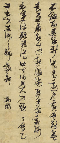 张瑞图（1570～1641） 草书王维诗 立轴 绢本