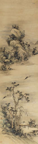 吴起凤（1644～1911） 春江小景 立轴 纸本