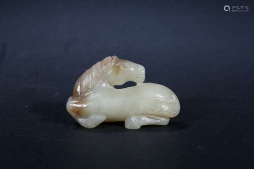 A jade carved horse