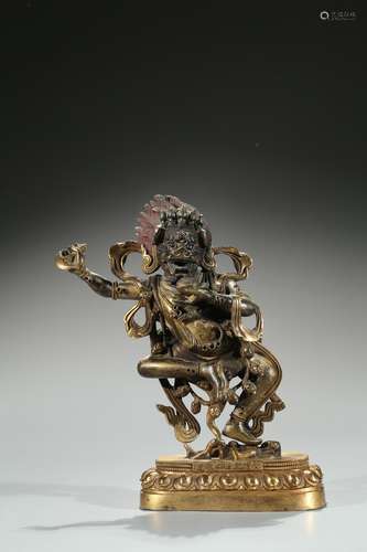 A gilt bronze figure of Dakini