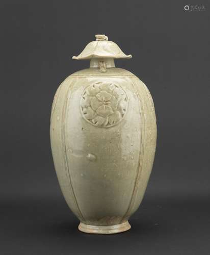 A Yaozhou ware jar and cover