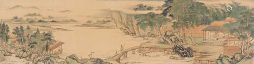 Chen Shaomei: color and ink on silk landscape painting