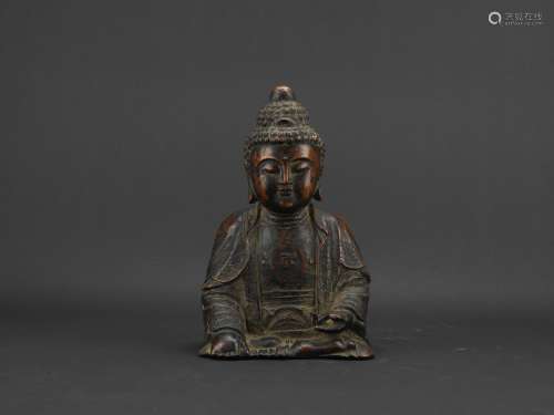 A bronze figure of shakyamuni