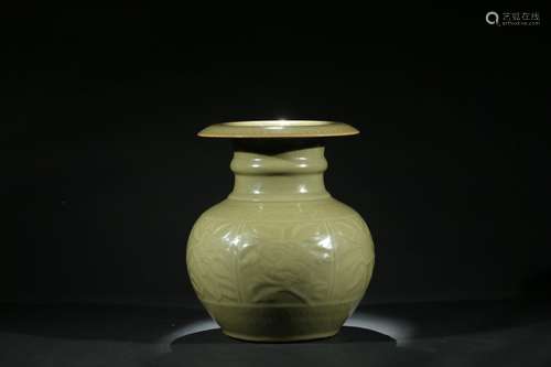 A Longquan celadon moulded vase