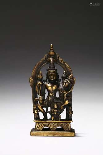 A bronze cast figural group