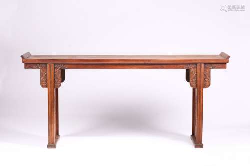 A hardwood recessed leg altar table
