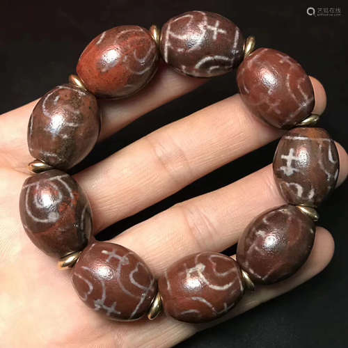 A TIBETAN BUDDHAISM HOLY ITEM , DZI BRACELET