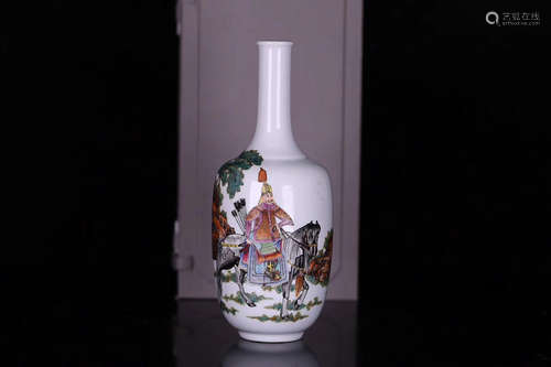 17-19TH CENTURY, A QIANLONG MARK ENAMEL BOTTLE, QING DYNASTY