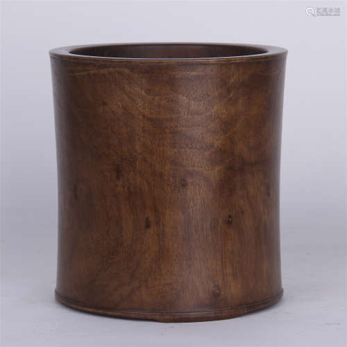 CHINESE HUANGHUALI HARDWOOD BRUSH POT