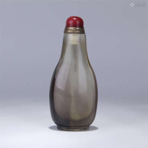 CHINESE ROCK CRYSTAL SNUFF BOTTLE