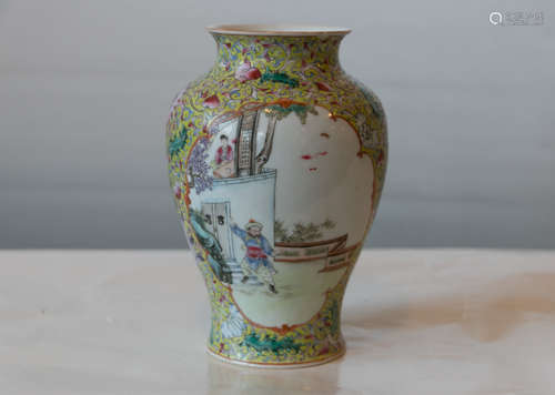 A chinese famille rose jar