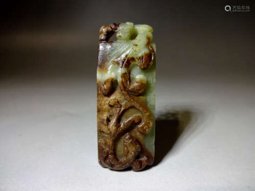 A chinese yuan dynasty yellow jade decoration