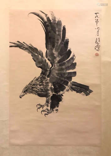 A chinese ink wash painting Xu Bei Hong marked