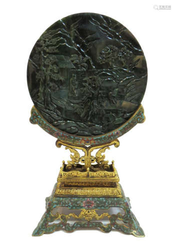 A qing dynasty hetai jade plate