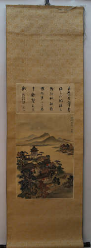 A scroll of painting on silk