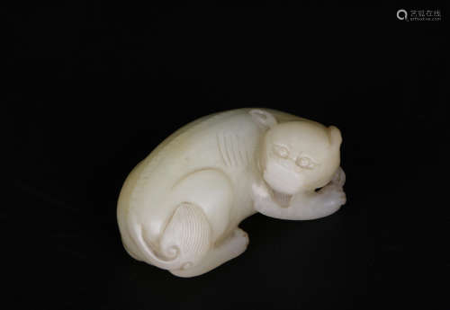 A chinese white jade carved decoration