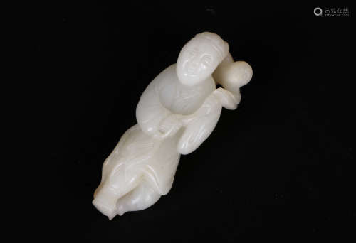 A chinese white jade carved decoration