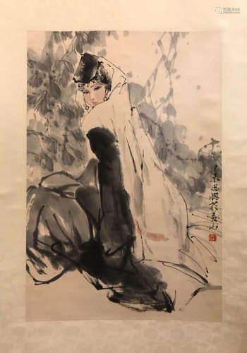 A chinese ink wash painting Zhou Si Zong marked