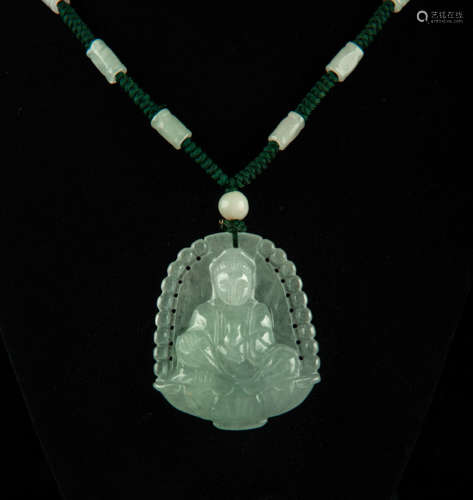 Chinese jadeite Guanyin pendant