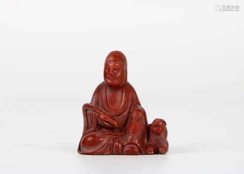 A chinese stone carved buddha statue