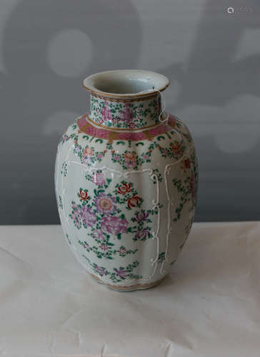 A chinese famille rose vase