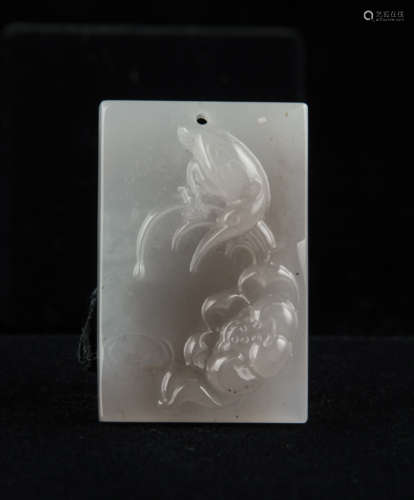 Chinese jade carved plaque