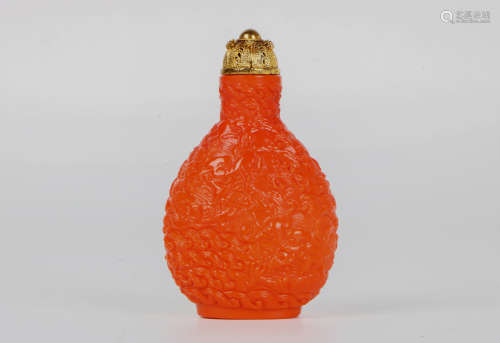 A chinese glass snuff bottle