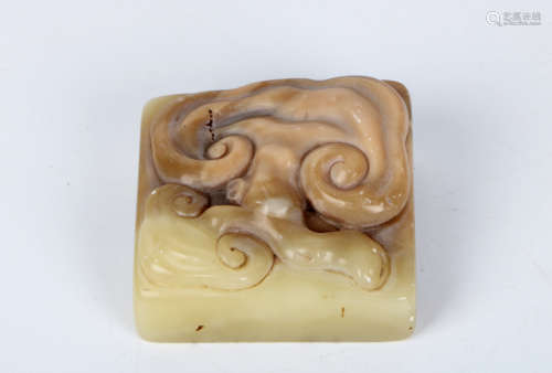 A chinese white jade seal