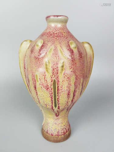 A JUN TAO FISH SHAPED VASE