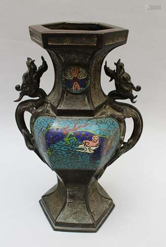 Chinese Cloisone Vase