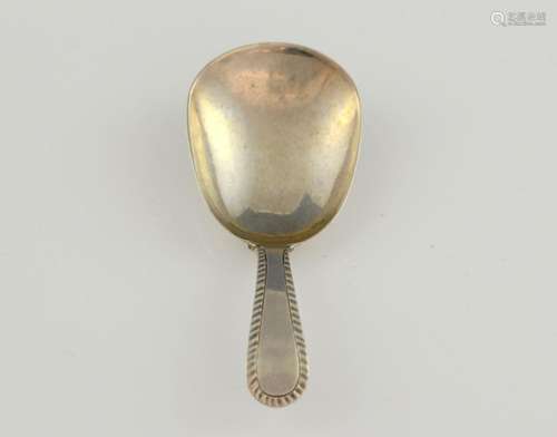 George III silver caddy spoon, by William Bateman,