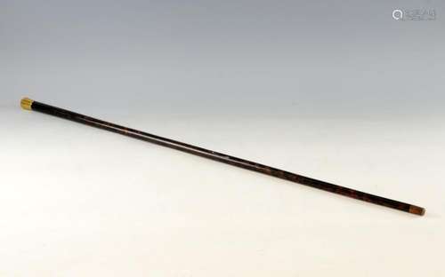 Tortoiseshell Officers Swagger Stick with 18 carat