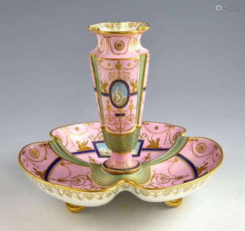 19th century Copeland porcelain centrepiece, with