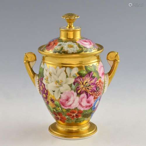 19th Century continental porcelain two handled jar