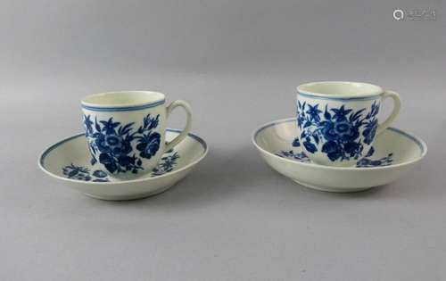 Worcester porcelain, two mid to late 18th century,