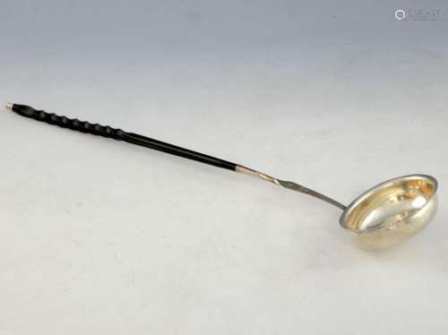 19th century, probably silver punch ladle with wha