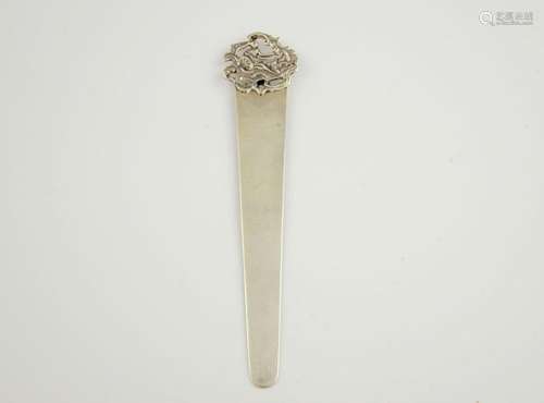 George V silver combination letter opener/bookmark