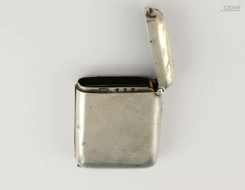 Victorian silver vesta case, with concealed photog