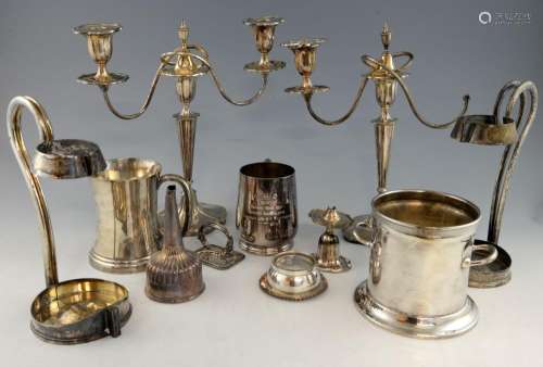Collection of silver plated wares to include two e